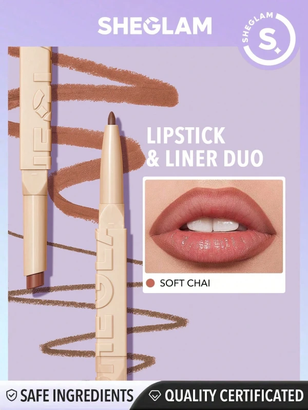 Sheglam Delineador De Labios y Barra De Labios 2 En 1 Glam 101 0.28 g (0.009 oz) / 0.85 g (0.029 oz) - Soft Chai's foto | Toshi |  BizneCubano