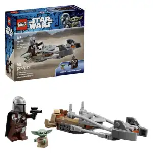 LEGO Star Wars 75436 The Mandalorian & Grogu’s Speeder Bike 58 Pcs miniatura 1