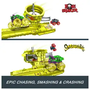Mattel Hot Wheels Monster Trucks Power Smashers Charge & Chase Challenge Playset (116 cm) miniatura 7
