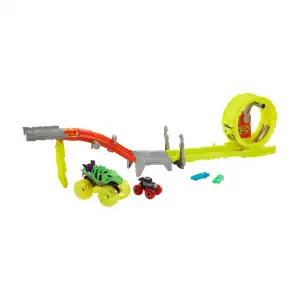Mattel Hot Wheels Monster Trucks Power Smashers Charge & Chase Challenge Playset (116 cm) miniatura 2
