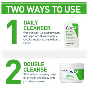 CeraVe Hydrating Cream-to-Foam Cleanser For Normal to Dry Skin 237 ml (8 oz) miniatura 5