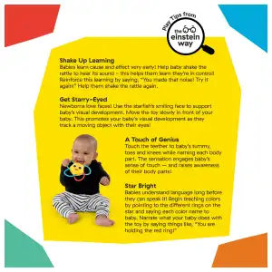 Baby Einstein Ocean Explorers Soothing Star Teether & Rattle Toy 0m+ (13 cm) miniatura 3