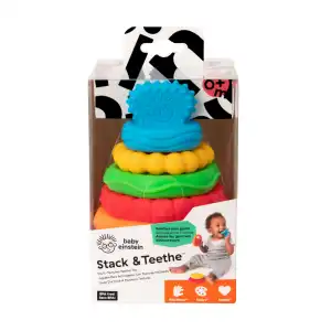 Baby Einstein Stack & Teethe Multi-Textured Teether Toy 0m+ (10 cm) miniatura 2