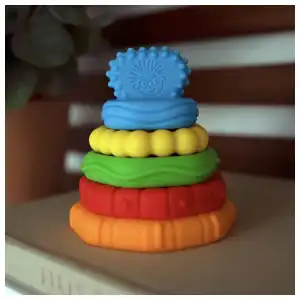 Baby Einstein Stack & Teethe Multi-Textured Teether Toy 0m+ (10 cm) miniatura 10