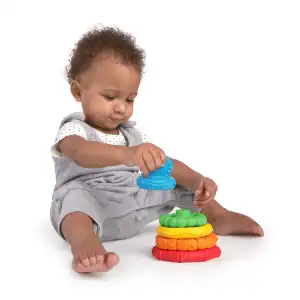 Baby Einstein Stack & Teethe Multi-Textured Teether Toy 0m+ (10 cm) miniatura 5