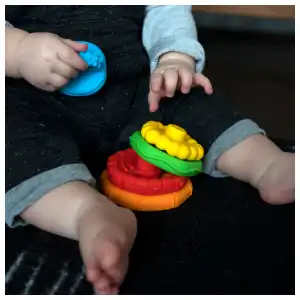 Baby Einstein Stack & Teethe Multi-Textured Teether Toy 0m+ (10 cm) miniatura 7