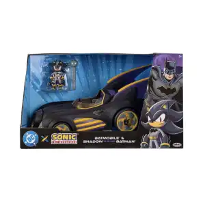 JAKKS Pacific DC x Sonic The Hedgehog Batmobile & Shadow as Batman (29 cm) miniatura 2