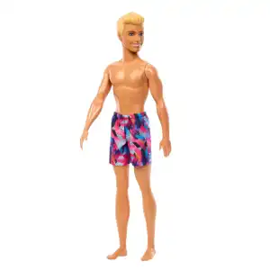 Mattel Barbie Beach Ken Doll with Blond Hair Wearing Purple Swimsuit (32 cm) miniatura 6