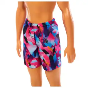 Mattel Barbie Beach Ken Doll with Blond Hair Wearing Purple Swimsuit (32 cm) miniatura 5