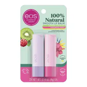 eos 100% Natural Smooth Lip Balm Raspberry Kiwi Splash & Passionfruit Agave 8 g (0.28 oz) miniatura 1