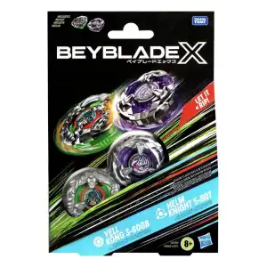 Hasbro Beyblade X Yell Kong 3-60GB & Helm Knight 5-80T miniatura 3