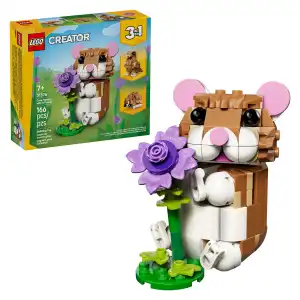 LEGO Creator 3 in 1 31376 Cute Hamster with a Flower 166 Pcs miniatura 1