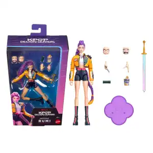 Mattel Netflix KPop Demon Hunters HUNTR/X Rumi with Accesories & Swappable Faces & Hands (15 cm) miniatura 1