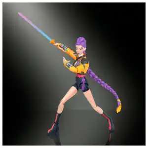 Mattel Netflix KPop Demon Hunters HUNTR/X Rumi with Accesories & Swappable Faces & Hands (15 cm) miniatura 6