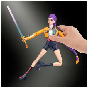 Mattel Netflix KPop Demon Hunters HUNTR/X Rumi with Accesories & Swappable Faces & Hands (15 cm) miniatura 4