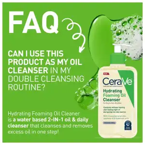 CeraVe Hydrating Foaming Oil Cleanser For Dry to Very Dry Skin 237 mL (8 oz) miniatura 5