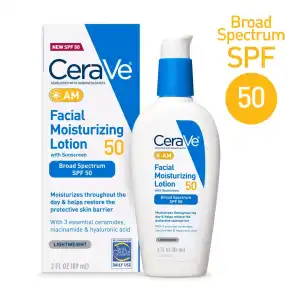 CeraVe AM Facial Moisturizing Lotion with Sunscreen Broad Spectrum SPF 50 89 mL (3 oz) miniatura 8