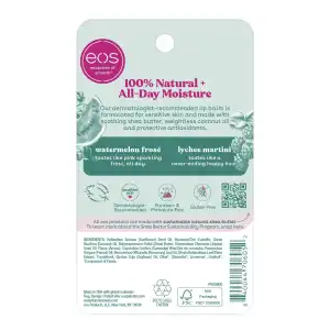 eos 100% Natural Smooth Lip Balm Watermelon Frosé & Lychee Martini 8 g (0.28 oz) miniatura 2