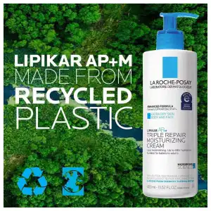 La Roche-Posay Lipikar AP+M Triple Repair Moisturizing Cream For Extra Dry Skin Body and Face 400 mL (13.52 oz) miniatura 7