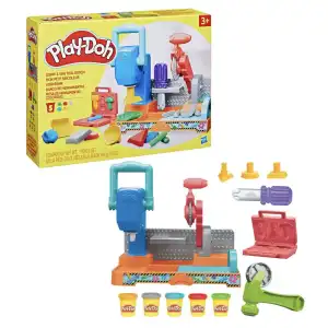 Hasbro Play-Doh Stamp & Saw Tool Bench 5 Cans 284 g (10 oz) miniatura 1