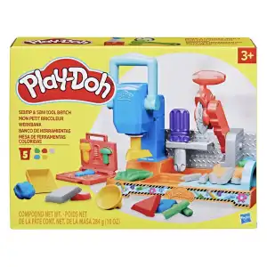 Hasbro Play-Doh Stamp & Saw Tool Bench 5 Cans 284 g (10 oz) miniatura 2