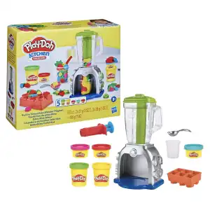 Hasbro Play-Doh Kitchen Creations Swirlin' Smoothies Blender Playset 5 Cans 198 g (7 oz) miniatura 1