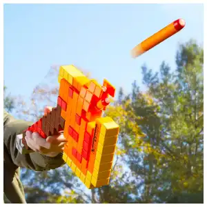 Hasbro Nerf Minecraft Firebrand Dart Blasting Axe 6 Darts (40 cm) miniatura 7