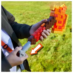 Hasbro Nerf Minecraft Firebrand Dart Blasting Axe 6 Darts (40 cm) miniatura 6