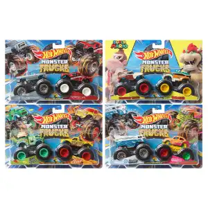Mattel Hot Wheels Die-Cast Monster Trucks 2 Pack 1:24 Scale Vehicle miniatura 2