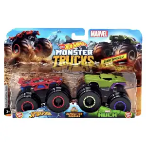 Mattel Hot Wheels Die-Cast Monster Trucks 2 Pack 1:24 Scale Vehicle miniatura 6