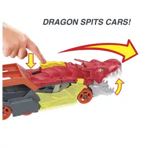 Mattel Hot Wheels City Dragon Launch Transporter (34 cm) miniatura 3
