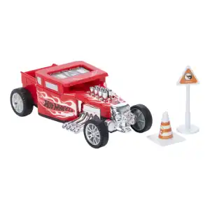 Just Play Hot Wheels Fast Racer Pullback & Accesory Set Bone Shake Red (13 cm) miniatura 1