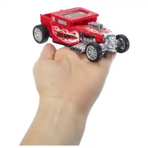 Just Play Hot Wheels Fast Racer Pullback & Accesory Set Bone Shake Red (13 cm) miniatura 3