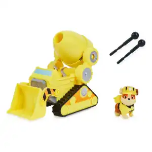 Spin Master Nickelodeon Paw Patrol The Movie Rubble Deluxe Vehicle (17 cm) miniatura 1