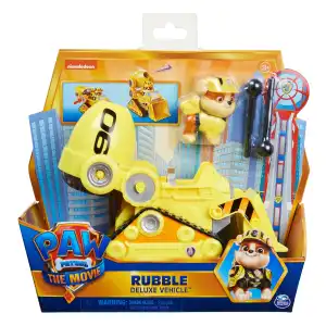 Spin Master Nickelodeon Paw Patrol The Movie Rubble Deluxe Vehicle (17 cm) miniatura 2