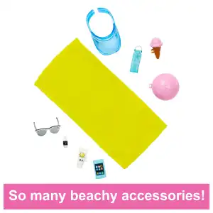 Mattel Barbie Ken Doll with Swim Trunks and Beach-Themed Accessories (30 cm) miniatura 4