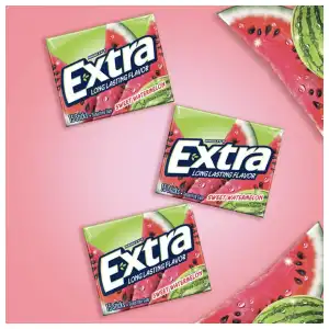 Wrigley’s Extra Long Lasting Flavor Sugarfree Chewing Gum Sweet Watermelon 15 Pcs miniatura 1