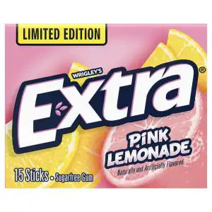 Wrigley’s Extra Long Lasting Flavor Sugarfree Chewing Gum Limited Edition Pink Lemonade 15 Pcs miniatura 1