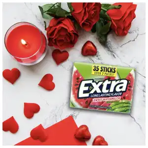 Wrigley’s Extra Long Lasting Flavor Sugarfree Chewing Gum Sweet Watermelon 35 Pcs miniatura 3