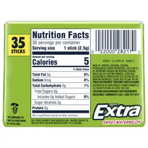 Wrigley’s Extra Long Lasting Flavor Sugarfree Chewing Gum Sweet Watermelon 35 Pcs miniatura 2