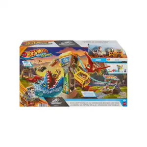 Mattel Hot Wheels RacerVerse Jurassic World Blue’s Raptor Rush Track Set miniatura 2
