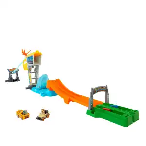 Mattel Hot Wheels RacerVerse Jurassic World Blue’s Raptor Rush Track Set miniatura 1