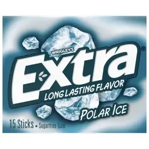 Wrigley’s Extra Long Lasting Flavor Sugarfree Chewing Gum Polar Ice 15 Pcs miniatura 1