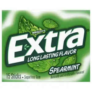 Wrigley’s Extra Long Lasting Flavor Sugarfree Chewing Gum Spearmint 15 Pcs miniatura 1