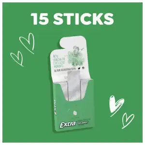 Wrigley’s Extra Long Lasting Flavor Sugarfree Chewing Gum Spearmint 15 Pcs miniatura 2