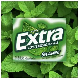 Wrigley’s Extra Long Lasting Flavor Sugarfree Chewing Gum Spearmint 15 Pcs miniatura 6