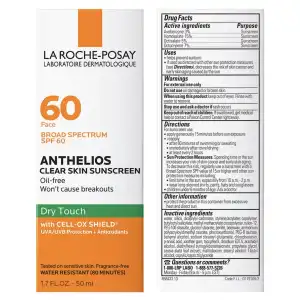 La Roche-Posay Anthelios Clear Skin Sunscreen Dry Touch For Face Broad Spectrum SPF 60 50 mL (1.7 oz) miniatura 2