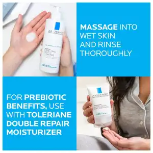 La Roche-Posay Toleriane Hydrating Gentle Cleanser For Normal to Dry Skin 400 mL (13.52 oz) miniatura 4