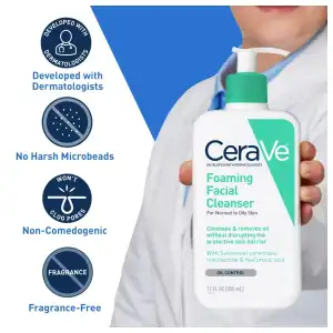 CeraVe Foaming Facial Cleanser For Normal to Oily Skin 237 mL (8 oz) miniatura 2