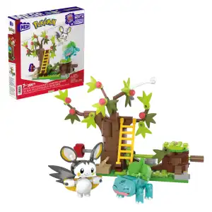 Mattel MEGA Pokémon HTH69 Emolga And Bulbasaur’s Charming Woods 194 Pcs miniatura 1
